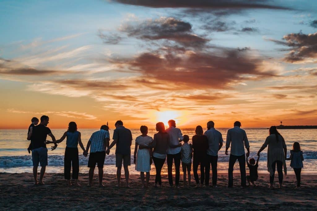 Friends and Family on a Beach